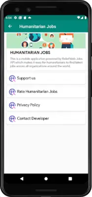 Humanitarian Jobs android App screenshot 0